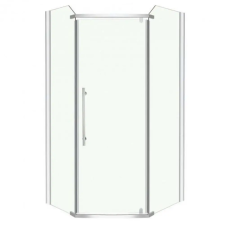 Kerra Glasgow 80x100 cm szögletes aszimmetrikus zuhanykabin zuhanytálca nélkül kád, zuhanykabin