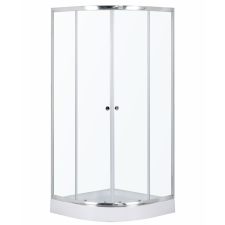 Kerra Leo 80 Chrome íves zuhanykabin zuhanytálcával kád, zuhanykabin