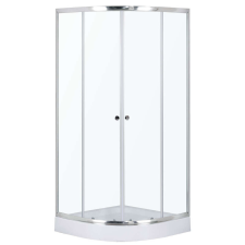 Kerra Leo 80 Chrome íves zuhanykabin zuhanytálcával kád, zuhanykabin