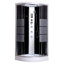 Kerra Lisa 90x90 cm íves hidromasszázs zuhanykabin kád, zuhanykabin