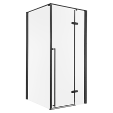 Kerra Long 100x90 fekete szögletes zuhanykabin tálca nélkül kád, zuhanykabin