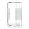 Kerra Madera 100x80 cm íves tolóajtós zuhanykabin 4 mm biztonsági üveggel, króm kerettel zuhanytálcával jobbos, 180 cm magas