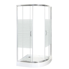 Kerra Madera 100x80 íves zuhanykabin zuhanytálcával balos kád, zuhanykabin