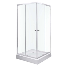 Kerra Olga SQ szögletes zuhanykabin tálcával 80x80x196cm - króm profil, víztiszta üveg kád, zuhanykabin
