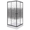 Kerra Pixel SQ 90 fekete szögletes zuhanykabin Victor plus tálcával