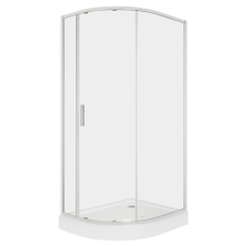 Kerra Solid RPA 100x80 íves egyaajtós aszimmetrikus zuhanykabin zuhanytálcával -jobbos kád, zuhanykabin