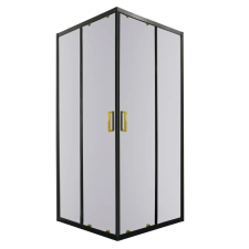 Kerra Tiara Square Gold 90x90 cm szögletes zuhanykabin zuhanytálca nélkül kád, zuhanykabin