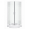Kerra XENIA 80x80 cm íves zuhanykabin zuhanytálcával