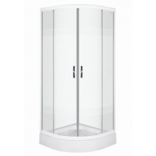 Kerra XENIA 90x90 cm íves zuhanykabin zuhanytálcával kád, zuhanykabin