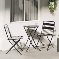  Kert Bistro Készlet 3 pcs Antracit Acél kerti bútor