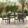  Kert étkező szett 5 pcs Barna és fekete PE Rattan