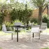  Kert étkező szett 5 pcs Fehér 140 x 70 x 73 cm Textilén és acél