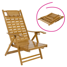  Kerti állítható szék, természetes, bambusz, URSEL kerti bútor