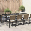  Kerti Asztal Bézs 250 x 100 x 75 cm polirattan