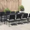  Kerti Asztal Tiszta fekete 250 x 100 x 75 cm polirattan