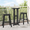 Kerti bár szett 3 pcs Fekete HDPE