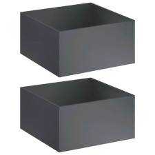  Kerti cserép 2 db Antracitszürke 100 x 100 x 40 cm kerti dekoráció