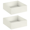 Kerti cserép 2 db Fehér 60 x 60 x 20 cm Hidegen hengerelt acél