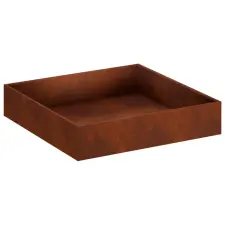  Kerti cserép Rozsdás 80 x 80 x 20 cm Időjárásálló Acél kerti dekoráció