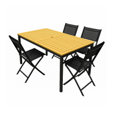  Kerti étkezőgarnitúra – 1 asztal + 4 összecsukható szék 1A4SZ kerti bútor