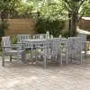  Kerti étkezőszékek 6 db Világosszürke 65.5x55.5x88 cm HDPE
