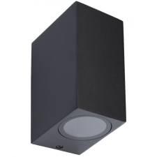  Kerti fali lámpa emelő kültéri lámpa 2xGU10 fekete négyzet kültéri világítás