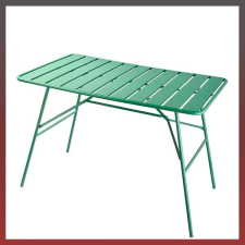  Kerti fém asztal 110x70x74cm zöld 18629 kerti bútor