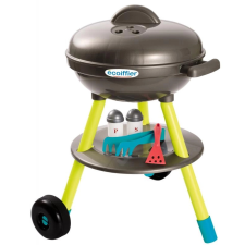 Kerti grill fekete, tartozékokkal konyhakészlet
