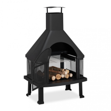 Kerti grill kandalló fekete 110x63x51 cm 10026555 kályha, kandalló