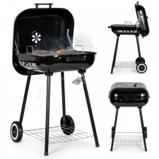 Kerti grill sütő hajtható fedéllel és kerekekkel grillsütő