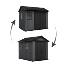  Kerti ház Keter Newton Plus széles 9x7,5 szürke, padlózattal kerti tárolás