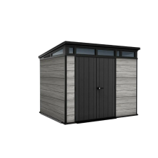  Kerti ház Keter PENT Signature 9x7 Storm Grey, padlóval kerti tárolás