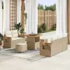  Kerti Kanapé Szett 10 db 7-Ülőhelyek száma Beige és krém