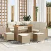  Kerti Kanapé Szett 9 db 8-Ülőhelyek száma Beige és krém