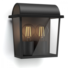  Kerti lámpa Kültéri fali lámpa LED Harvest Philips fekete 2x E27 kültéri világítás