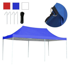 Kerti pavilon, összecsukható, 2.9 x 5.7 m, kék kerti bútor