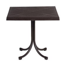 Kerti rattan asztal, barna 80x80x73cm 62479 kerti bútor