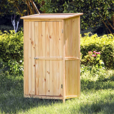 Kerti tároló szerszámos fészer natúr fa 154x92x57 cm 60823 kerti tárolás