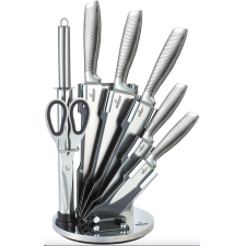 Késkészlet tartóval-ezüst BH-8008-08 kés és bárd