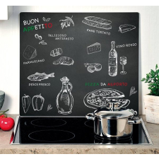 Kesper multifunkciós üveg vágódeszka ristorante motívummal 56 x 50 cm konyhai eszköz