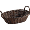 Kesper Ovális fonott kenyérkosár markolattal, Kesper, 29x18 cm, műanyag, barna