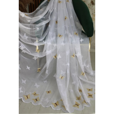  Kész függöny Amelia fehér Bézs pillangó minta 300x180cm lakástextília