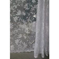  Kész függöny Amelia fehér Liliom virág mintás 400x250cm lakástextília