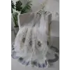  Kész függöny Bolero 77 Barokk törtfehér Szürke minta 280x250cm