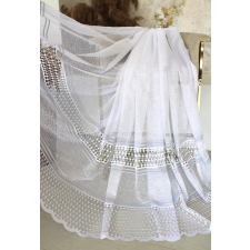  Kész függöny Cairo fehér Szürke minta 300x180cm lakástextília