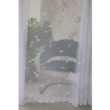  Kész függöny Emily fehér Faleveles minta 400x250cm lakástextília