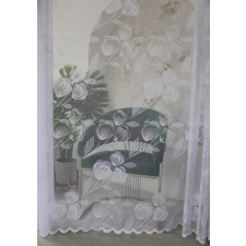  Kész függöny Emily fehér Pipacsos minta 300x160cm lakástextília