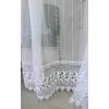  Kész függöny Emily Mintás Hímzett Fehér minta 300x250cm