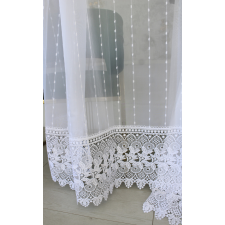  Kész függöny Emily Mintás Hímzett Fehér minta 500x280cm lakástextília