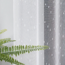 Kész függöny Lux fehér Hópehely minta 300x280cm lakástextília